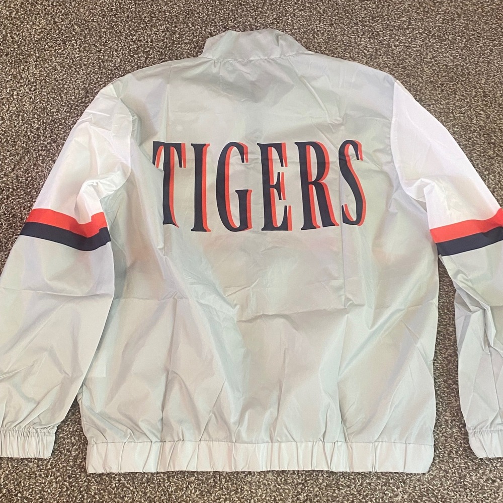Detroit Tigers Pepsi Windbreaker Jacket Gray‎ Full Zip MLB Baseball Mens NWOT - Picture 4 of 6